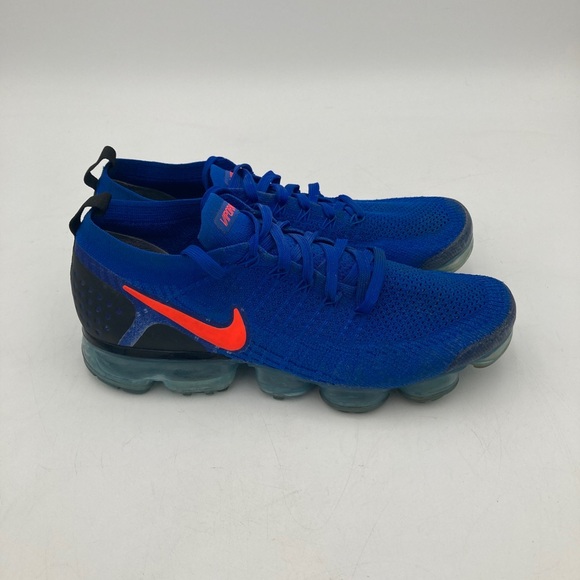 Nike Air VaporMax Flyknit 2 Racer Blue Orange 942842-400 Men’s Size 10 - Picture 1 of 15